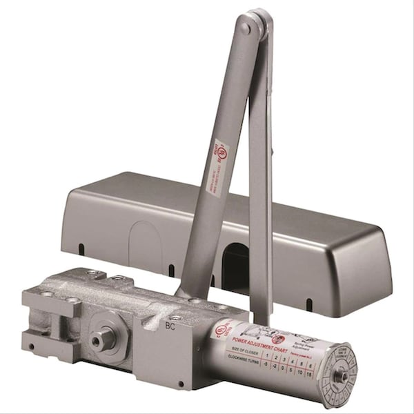 Delaney Hardware Heavy Duty Grade 1 Cast Iron Body Aluminum Finish Commercial Door Closer with Delany Action 608840 - main